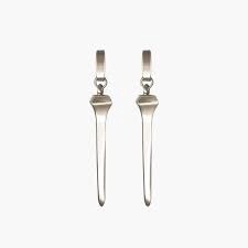 ROD SILVER PLATED EARRING