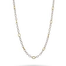 30&quot; SLVER W BRASS RNGS NECKLACE