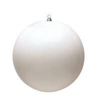 WHITE MELORIA BALL CANDLE 120MM