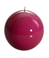 FUCHSIA MELORIA BALL CANDLE 120MM