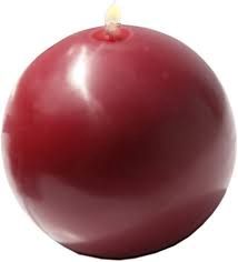 FUCHSIA MELORIA BALL CANDLE 150MM