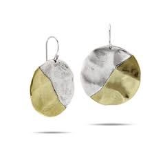 SLANT DISC EARRINGS