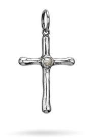 CROSS W PEARL PENDANT