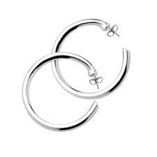 LARGE ROUND HOOP PIERCED EARRING