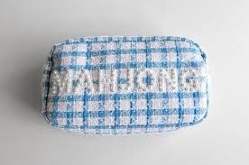 BLUE TWEED MAHJONG POUCH