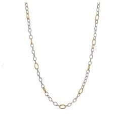 18&quot; SILVER/ BRASS TWISTED CHAIN