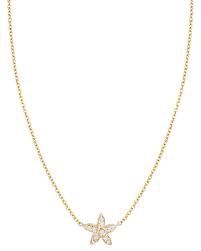 JAE STAR PAVE PNDT GOLD CRYSTAL NECKLACE