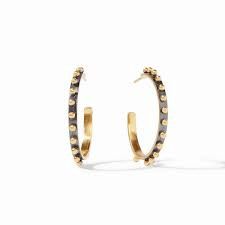 SOHO  HOOP MIX METAL MEDIUM EARRING
