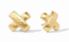 CATALINA X STUD GOLD EARRING