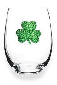 SHAMROCK JEWELED STEMLESS