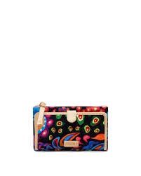 SLIM WALLET SOPHIE BLACK SWIRLY