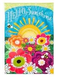 APPLIQUE SPRING/SUMMER GARDEN FLAGS