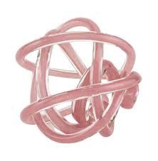 HAND BLOWN GLASS KNOT PINK