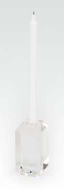 LG CRYSTAL TAPER CANDLE HOLDER
