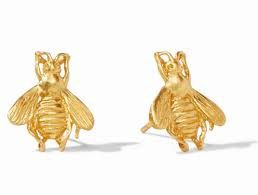 BEE STUD GOLD EARRING