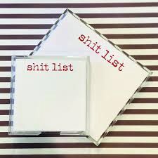 SHIT LIST LG SQUARE NOTEPAD