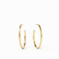 CRESCENT HOOP GOLD MEDIUM EARRING