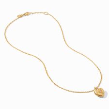 ESME HEART CHARM PND GOLD NECKLACE