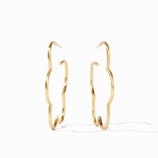 GARDENIA HOOP GOLD LARGE EARRING