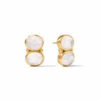 HONEY DUO CLEAR CRYSTAL EARRINGS