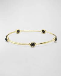 IVY STONE BANGLE OBISDIAN BLACK MEDIUM