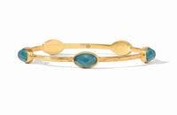 IVY STONE BANGLE PEACOCK BLUE LARGE
