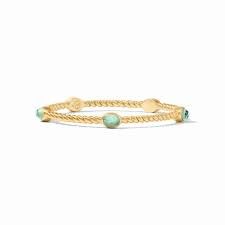 NASSAU STONE AQUAMARINE BLUE BANGLE MEDIUM