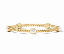 NASSAU STONE CLEAR CRYSTAL BANGLE MEDIUM