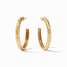 NOEL STONE HOOP CUBIC ZIRCONIA LARGE