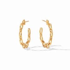 PALERMO PEAR HOOP GOLD MEDIUM