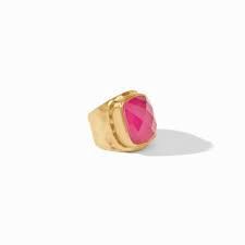 TUDOR STATEMENT RING RASPBERRY 8