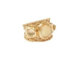 TRIESTE STATEMENT RING IDIDESCENT CHAMPAGNE 7