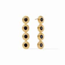 TUDOR TIER EARRING OBSIDIAN BLACK