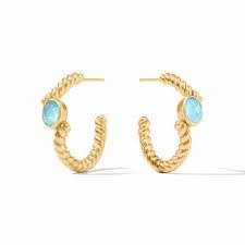 NASSAU STONE HOOP IRIDESCENT CAPRI BLUR MEDIUM