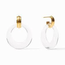 MADISON DOORKNOCKER EARRING CLEAR ACRYLIC