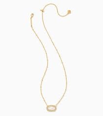ELISA CLR BRST FRM GOLD NECKLACE WHITE MOP