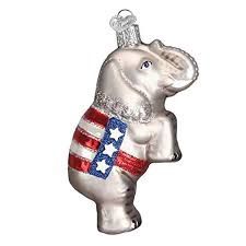 PATRIOTIC ELEPHANT ORN