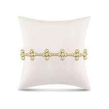 GOLD BEAD CROSS BRACELET