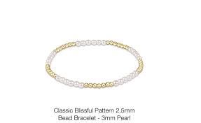 CLASSIC BLISSFUL 2.5MM G BEAD 3MM PEARL BRACELET