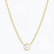 ROSE MARBLE COIN NECKLACE