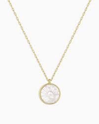 SUNSET ETCHED GOLD NECKLACE