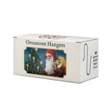 GREEN ORNAMENT HANGERS 100PC
