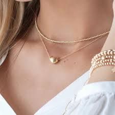 16&quot; E GOLD NECKLACE