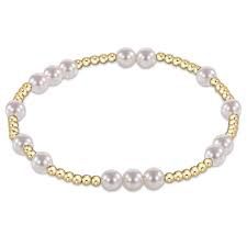 CLASSIC JOY PATTERN 4MM BEAD PEARL BRACELET