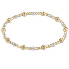 DIGNITY 4MM GOLD BEAD PEARL BRACELET