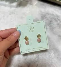 CROSS GOLD STUD PINK OPAL