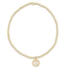 EGIRL 2MM GOLD ANGEL DISC BRACELET