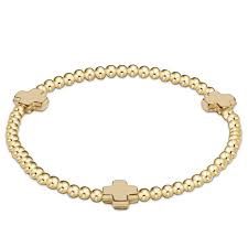 EGIRL 3MM GOLD CROSS BRACELET
