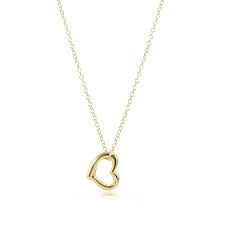 EGIRL OPEN HEART GOLD NECKLACE