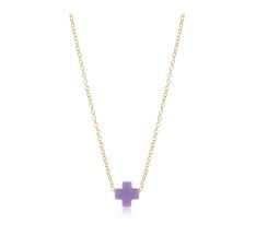 EGIRL PURPLE CROSS 14&quot; NECKLACE